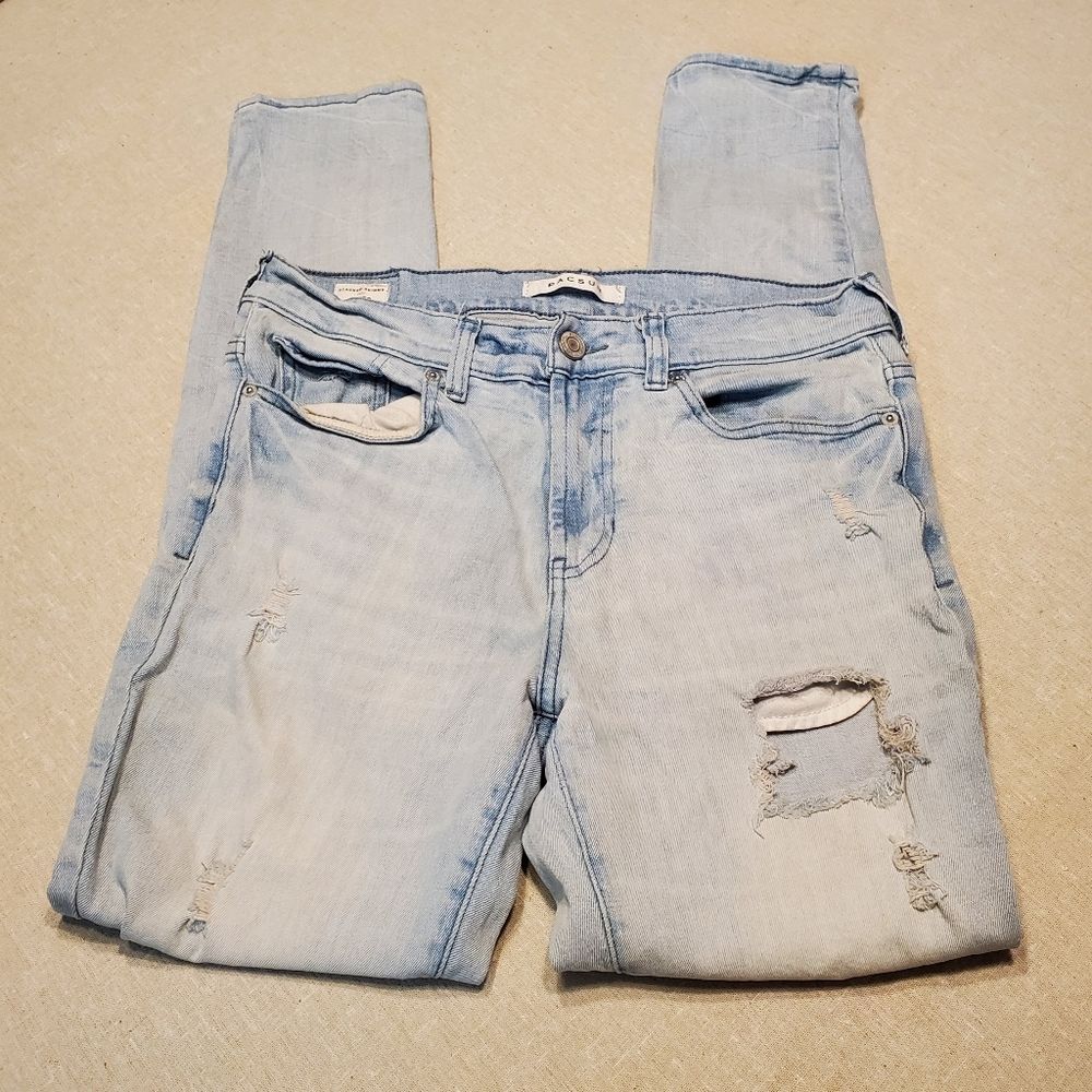 PacSun Stacked Skinny Ripped Distressed Faded Denim Jeans Size 30x30